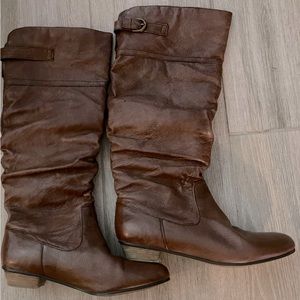 Steve Madden Craace Brown Soft Leather Knee High Boots Women's Size 7